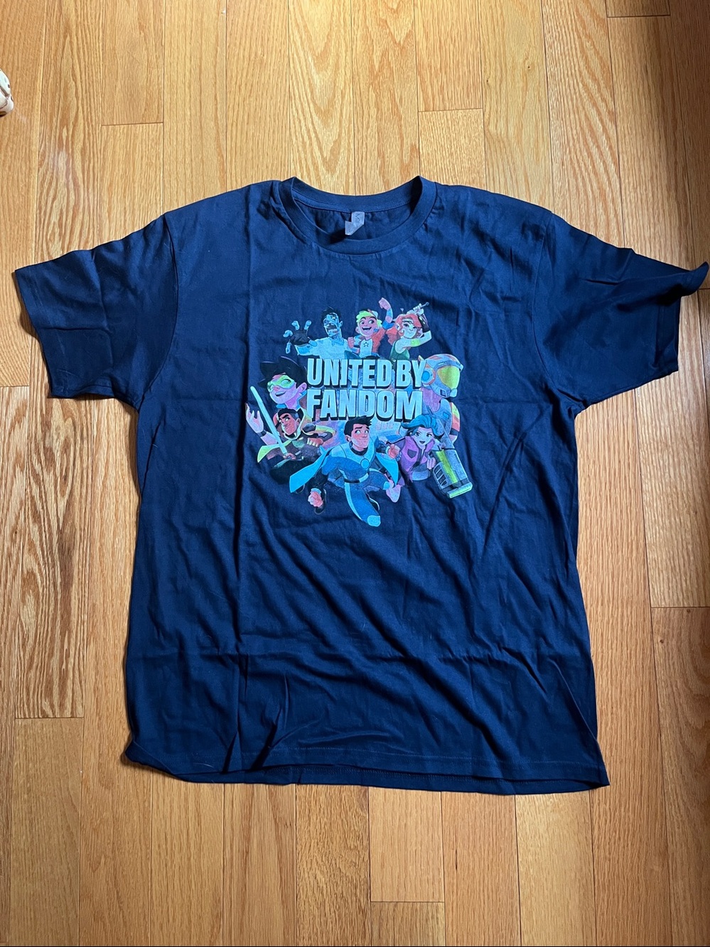 United By Fandom Graphic Tee - Navy Blue unisex size L NWOT